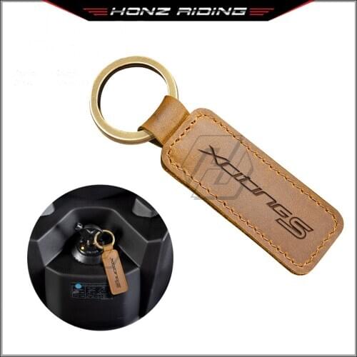 For KYMCO Xciting S 400 Keyring Motorcycle Cowhide Keychain Key Ring