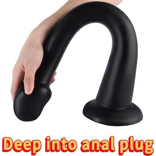 Black Animal Dildos Long Dildo Male Prostate Massager G Spot Masturbator Large Penis Adult Sex Toy for Men Big Butt Plug Anus
