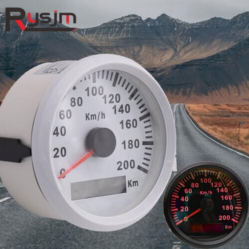 Digital 85mm GPS Speedometer boat marine car speedometer universal auto tuning motorcycle instrument panel lcd 200km/h 9-32V