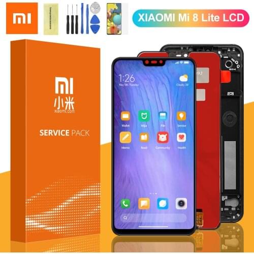 Original 6.26'' Display For Xiaomi Mi 8 Lite LCD Display Touch Screen Digitizer Assembly With Frame For Mi8 Lite Mi 8 Lite LCD