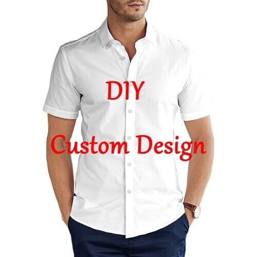 DIY Custom Design Hawaiian beach summer Fashion Short sleeve shirt Print 3d Mens Shirt Harajuku Tee shirts Drop shipping