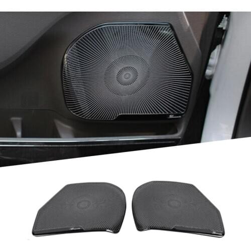 For Toyota Sienna 2010-2019 Car Door Gate Loudspeaker Sound Chrome Pad Speaker Cover Trim Frame Sticker Interior Accessories