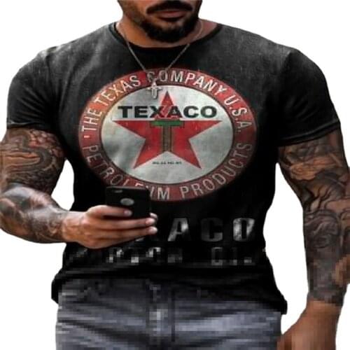 2021 New Mens 3D T-shirt Short-sleeve Man Short Sleeve Five-pointed star Print T-shirts Oversized Vintage For Male Tops