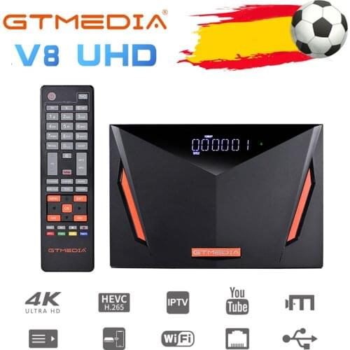 Gtmedia V8 UHD 4K UHD update from Free sat V9 super V8 nova series 4K support 4G Abertis dongle latest DVB satellite decoder