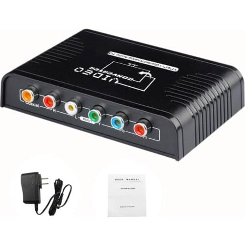 H054 HDMI-compatible to Component Converter, Avedio Connects HDMI-compatible to 5 RCA RGB Video Converter, Supports 1080P 60Hz