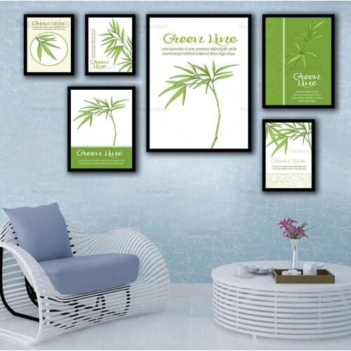 Canvas Pictures Nordic Home Decor Plant Different Kinds of Green Leaves Paintings Minimalist Wall Art Poster Modular Living Room