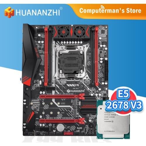 HUANANZHI X99 BD3 X99 Motherboard combo kit set Intel XEON E5 2678 V3 support 4 * DDR3 RECC NON-ECC memory M.2 NVME NGFF USB3.0