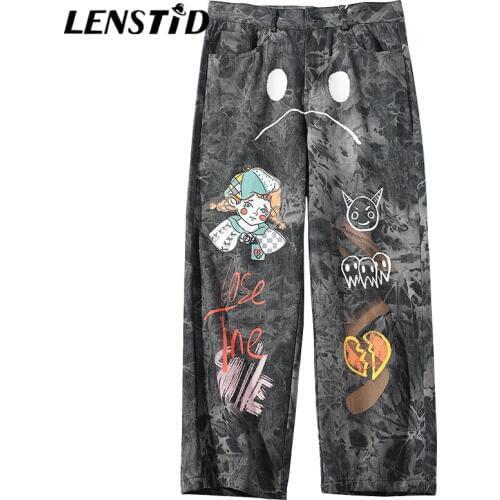 LensTid Men's Wide Leg Jeans