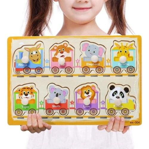 Forest Farm Classic Jigsaw Puzzles Educational Toy Childrens Animal Fruit Wooden Puzzle Board Toys Safe Baby Wood Puzzles