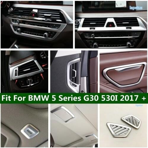Matte Interior Refit Kit For BMW 5 Series G30 530I 2017 - 2021 Air Conditioning AC Outlet Vent / Seat Adjust Decor Cover Trim