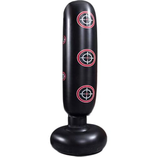 PVC Inflatable Punching Tumbler Standing Target Boxing Bag Pillar Pressure Relief Bounce Back Sandbag​ Foldable w/English Manu