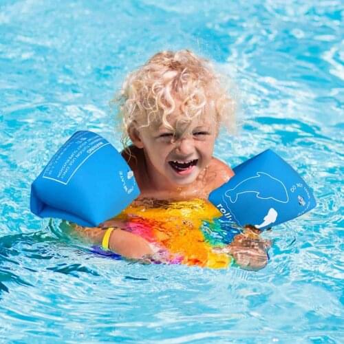 Swimming Arm Ring Inflatable Pool Armbands Foldable Float Bands For Adult Child Inflatable Pool Float Sleeves Swim Trainer