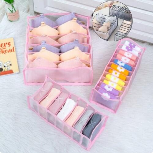 6/7/11 Grids Underwear Socks Bra Separator Storage Box Wardrobe Drawer Organizer Clothes Storage Socks Shorts Organizer