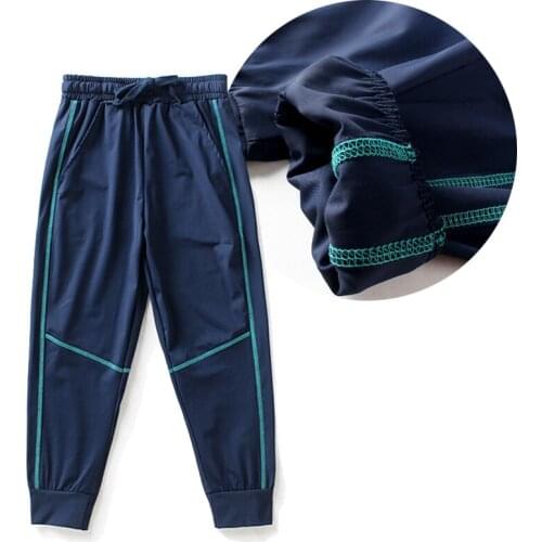4-12 Years Big Boy Autumn Quick Dry Sport Pants Teenager Child Sport Wear Elastic Waist Soft Breathable Kids Slacks 2021 New Hot