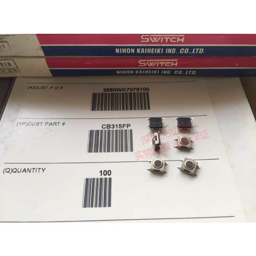 Original new 100% CB315FP light touch switch 6*6*3.1 SMD 4pin waterproof and dust proof micro switch
