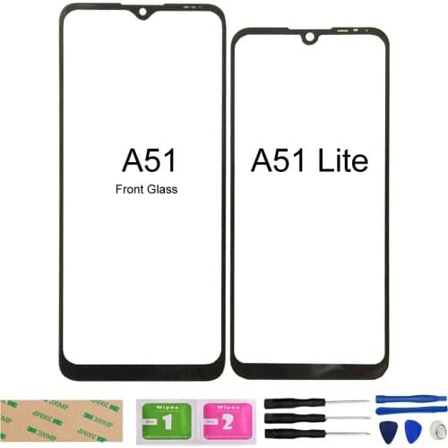 Mobile Front Outer Glass Touch Panel For ZTE Blade A51 Lite (No Touch Screen) Glass Panel Cover Repair Assembly 3M Glue