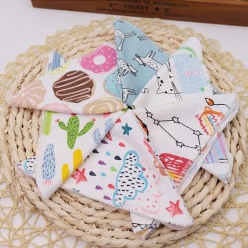 5Pcs Cotton Baby Feeding Towel Newborn Infant Saliva Towel Kids Nursing Handkerchief Baby Bathing Towels Random Colors