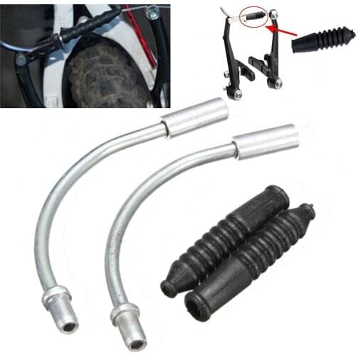 Dropshipping 2pcs/2sets V Brake Noodles Cable Guide Bend Tube Pipe Sleeves Protector Hose Brake Noodle Mtb Bicycle Accessories