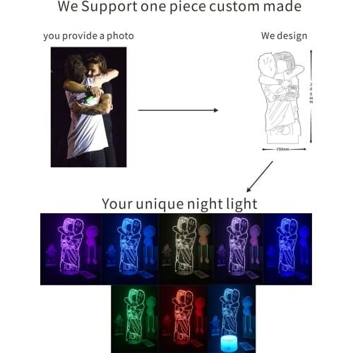 Dropshipping Customized Text And Photo 3d Night Light Desk Lamp Christmas Valentines Day Birthday Gift For Fans