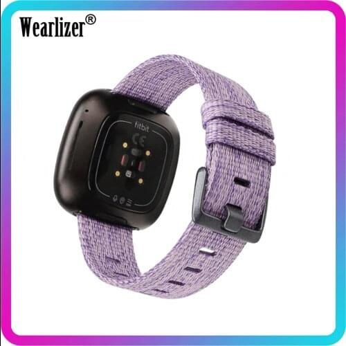 Nylon Watch Strap for Fitbit Versa 3 Men Women Canvas Watchband Stainless Steel Buckle Leisure Band Wristband for Fitbit Versa 3