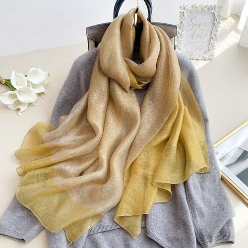 Silk Scarf Women Soft Long Autumn Winter Scarves Fashion 2021 Solid Shawls And Wraps High Quality Foulard Pashmina Hijab Bandana