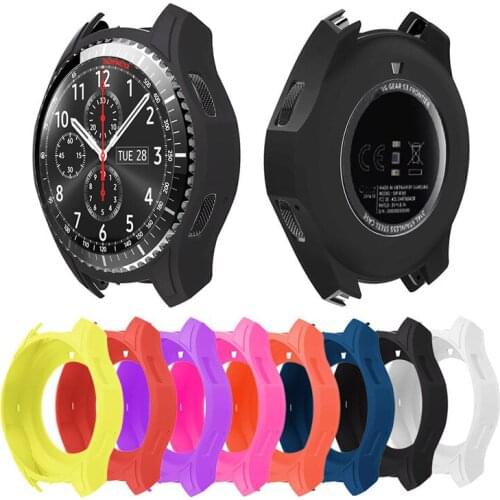 Smartwatch Protection Cover Protect Case for Samsung Galaxy Gear s3 frontier R760 watch Silicone Protective Case 200pcs DHL