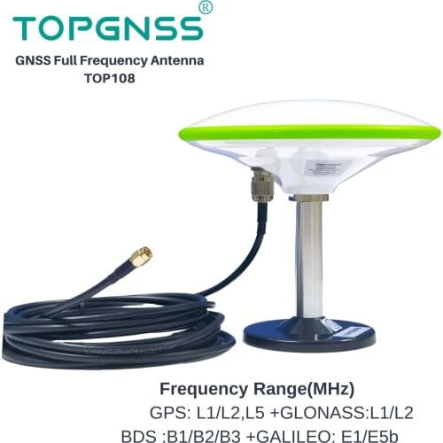 TOPGNSS new RTK rover gnss measurement antenna GPS antenna agriculture, RTK gps antenna Galileo GNSS L1 L2 L5
