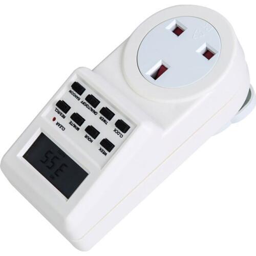 TS-T01-UK) Electronic plug-in Programmable 12/24 Hour Timer Socket L3EF