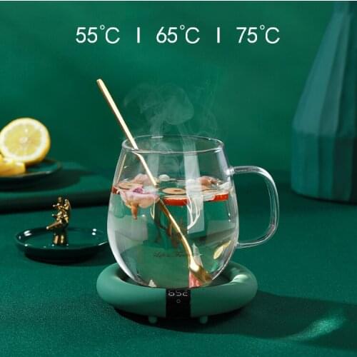 New Smart Coffee Tea Mug Warmer Pad Electric Heating Cup Pad for Home Office Three Temperatures Adjustable LED Display 220V