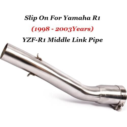 Slip On For Yamaha R1 YZF-R1 1998 - 2003 Motorcycle Exhaust Muffler Escape Modified Stainless Steel Connector Middle Link Pipe