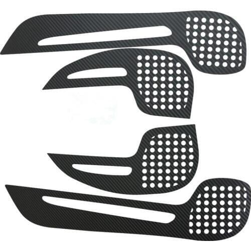 YAQUICKA 4Pcs/set Carbon Fiber Style Car Interior Door Side Anti-kick Protective Film Decal Sticker For Honda CRV 2013 2014 2015