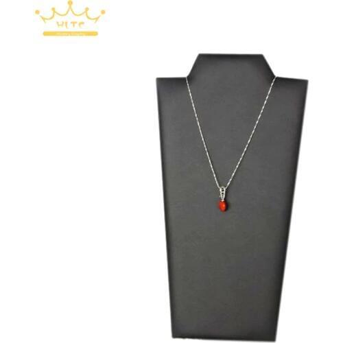 1 PC Only Black PU Jewelry Display Necklace Stand Holder for Jewelry Necklace Bottom Price High Quality Wooden Display