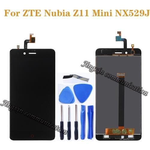 100% test new For ZTE Nubia Z11 Mini NX529J LCD + touch screen digitizer component replacement for nubia z11 mini nx529j display