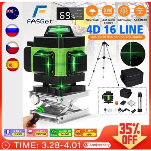 16 Lines 4D Laser Level green line SelfLeveling 360 Horizontal And Vertical Super Powerful Laser level green Beam laser level