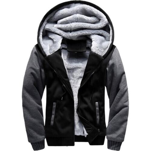 2021 New Men Hoodies Winter Thick Warm Fleece Zipper Men Hoodies Coat Sportwear Male Streetwear Hoodies Sweatshirts Men 4XL 5XL