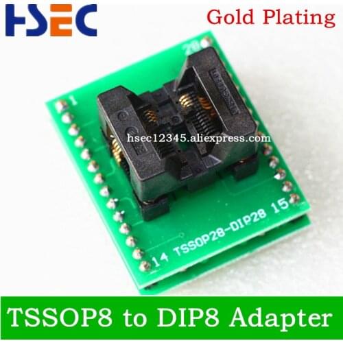 Top Quality TSSOP8 to DIP8 Adapter socket/ SSOP8 Adapter IC Test Socket 0.65mm Pitch use TL866CS TL866A RT809H EZP2010 EZP2013
