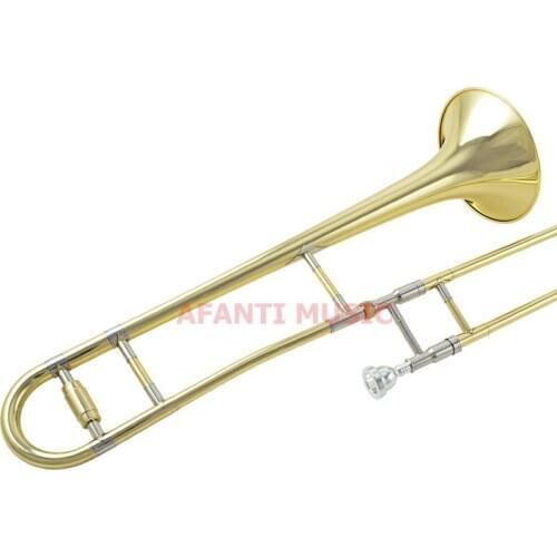 Afanti Tenor Falling Tune B Brass Body gold lacquer Trombone (ATB-105)