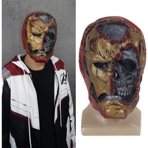 Anime Superhero Tony Stark Zombie Iron Man Cosplay Masks Horror Skull Helmet Latex Mask Fancy Ball Party Halloween Costume Prop