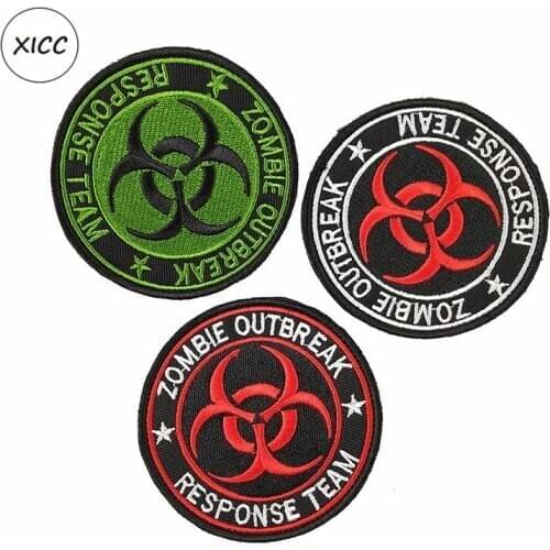 Rescue Armbands Embroidery Clothes Stickers Skull Applique Army Tactical Backpack Hook & Loop Velcro Military Hat Patches
