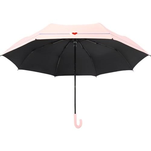 Umbrella Dual purpose student three fold automatic umbrella sunshade anti ultraviolet umbrella summer umbrella UV UPF 50