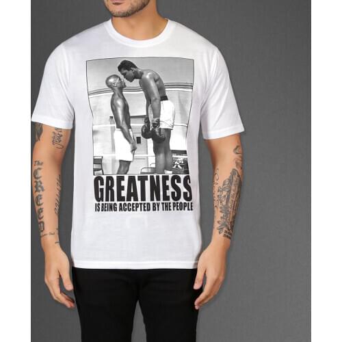 Floyd Mayweather VS Muhammad Ali Greatness Mike Tyson Manny Pacquiao White Tshirt