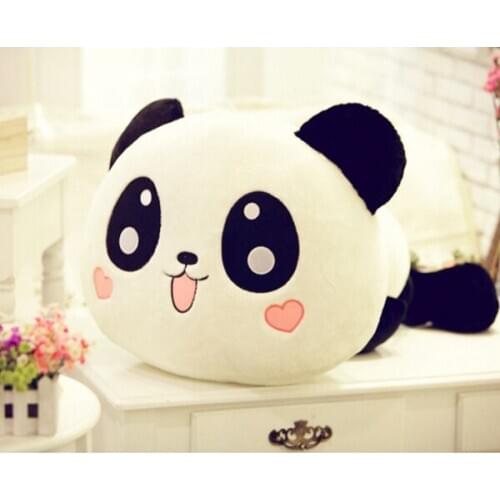 D941 Free shipping creative high quality lie prone to lie prone panda plush doll birthday Christmas present for childrens toys