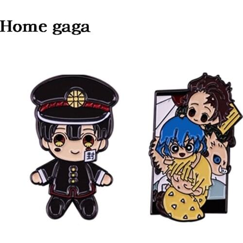 DB412 Homegaga Anime Pins Cosplay Badge Custom DIY Backpack Cartoon Brooch Accessories Gifts Metal Badges For Clothes