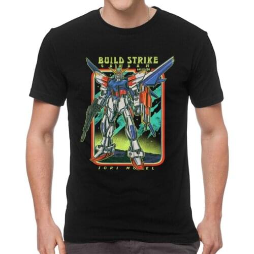Retro Gundam T Shirts Men Short Sleeve 100% Cotton T-shirt Anime Mech Robot Manga Mecha Japan Gunpla Tee Fashion Tshirts Gift
