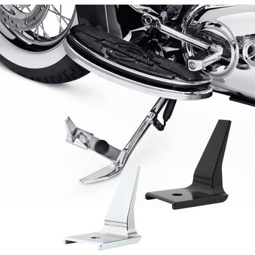 Motorcycle Stand Extension Kit Chrome/black kickstand for Harley Davidson FLST 07-17