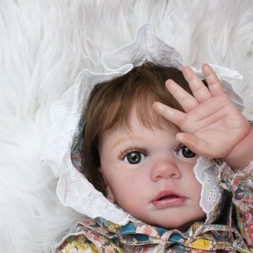 60 CM 3D-Paint Skin Silicone Reborn Toddler Baby Doll For Girl Cloth Body Toy Realistic Like Real Princess Alive Bebe Dress Up