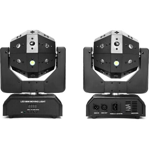 2pcs/lot DMX512 Football Moving Head Light Beam Laser Strobe 3IN1 LED Disco Lights Professional DJ Bar Party Show Stage Lighting