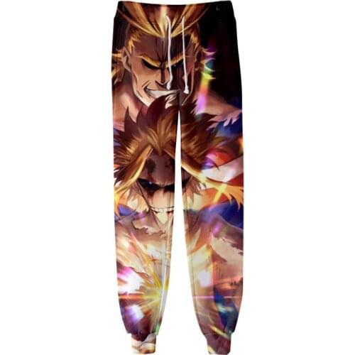 2021 Hot Sale Anime My Hero Academia 3D Print Long Pants Men Women Unisex Sportswear Oversized Regular Spring Trousers