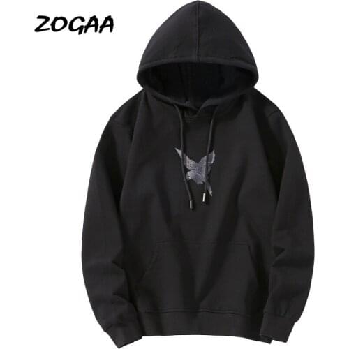 ZOGAA Hoodies Men Spring New Mens Thick Hooded Sweatshirt Basic Fashion Hot Sale Simple Printed Harajuku Casual Youth Pullover