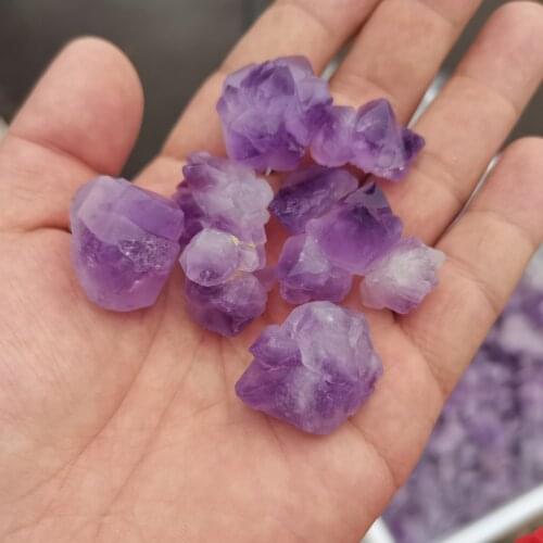 100g Bulk Lot Natural Rough Lavender Amethyst Cluster Gravel Quartz Crystal Raw Stone Healing Mineral